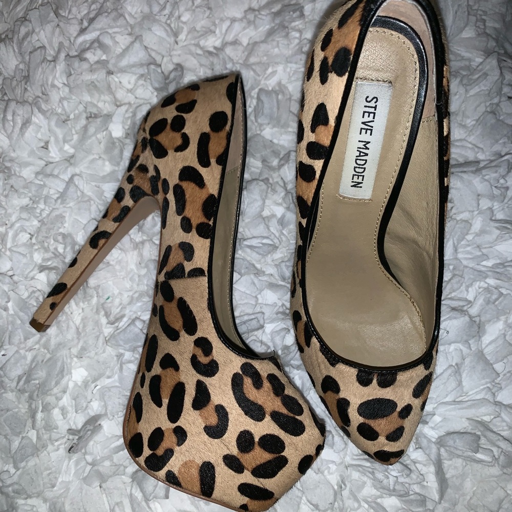 Steve Madden Leopard Deja Vu Platform Heel